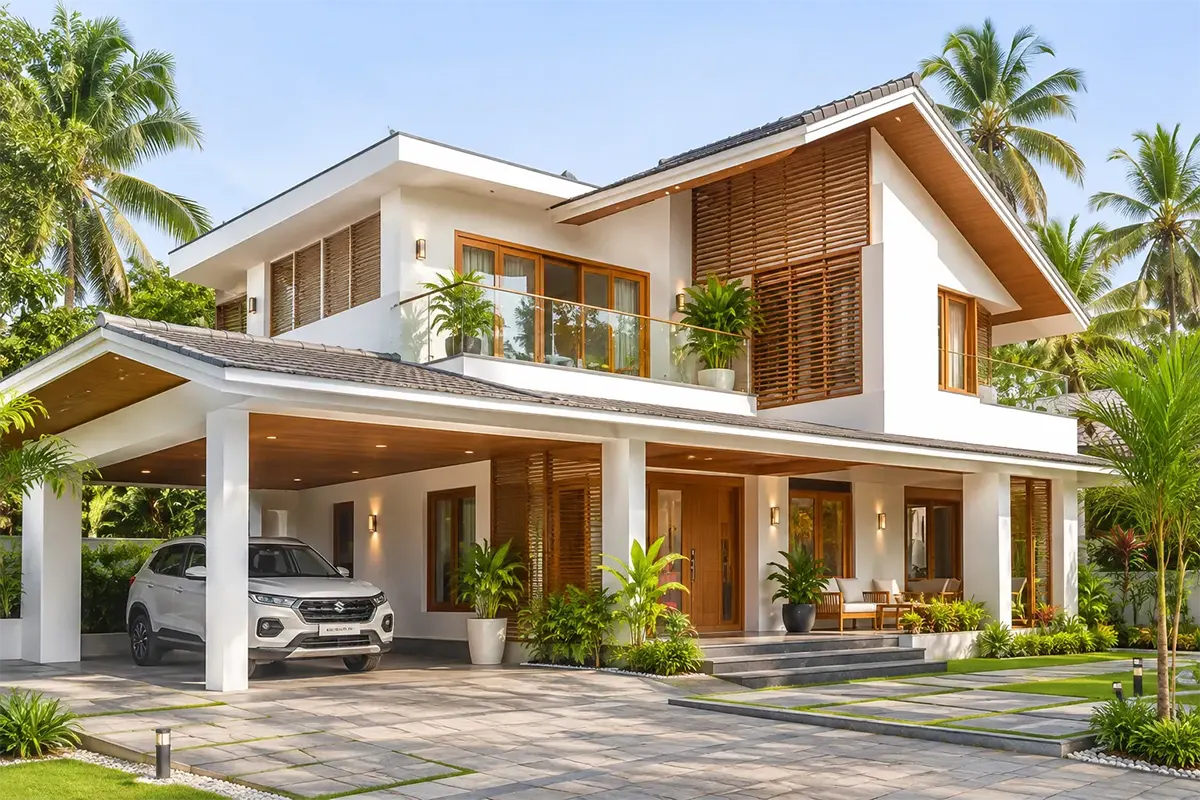 Bright modern white villa