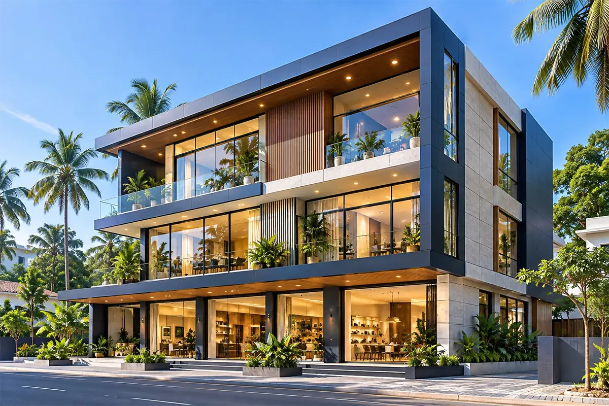 Contemporary commercial office building
